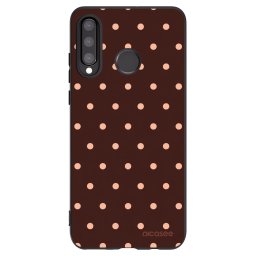 Fekete szilikon tok az alábbi mobiltelefonokra Huawei P30 Lite - Peach Dots & Chocolate