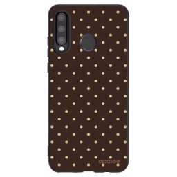 Fekete szilikon tok az alábbi mobiltelefonokra Huawei P30 Lite - Vanilla Dots & Chocolate