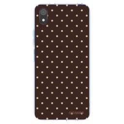 Átlátszó szilikon tok az alábbi mobiltelefonokra Xiaomi Redmi 7A - Vanilla Dots & Chocolate