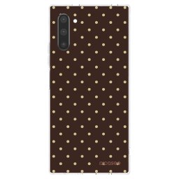 Átlátszó szilikon tok az alábbi mobiltelefonokra Samsung Galaxy Note 10 N970F - Vanilla Dots & Chocolate