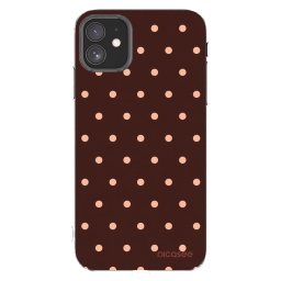 Átlátszó szilikon tok az alábbi mobiltelefonokra Apple iPhone 11 - Peach Dots & Chocolate
