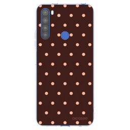 Átlátszó szilikon tok az alábbi mobiltelefonokra Xiaomi Redmi Note 8T - Peach Dots & Chocolate