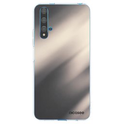 Átlátszó szilikon tok az alábbi mobiltelefonokra Huawei Nova 5T - Smoky Beige