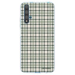 Átlátszó szilikon tok az alábbi mobiltelefonokra Huawei Nova 5T - Sage Tartan
