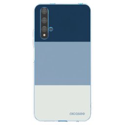Átlátszó szilikon tok az alábbi mobiltelefonokra Huawei Nova 5T - Coastal Blue
