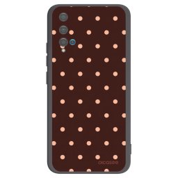 Fekete szilikon tok az alábbi mobiltelefonokra Huawei Nova 5T - Peach Dots & Chocolate