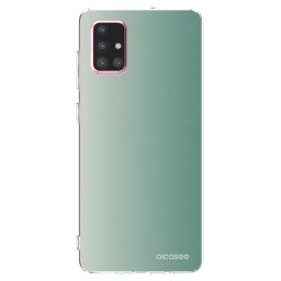 Átlátszó szilikon tok az alábbi mobiltelefonokra Samsung Galaxy A71 A715F - Misty Sage