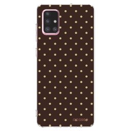Átlátszó szilikon tok az alábbi mobiltelefonokra Samsung Galaxy A71 A715F - Vanilla Dots & Chocolate