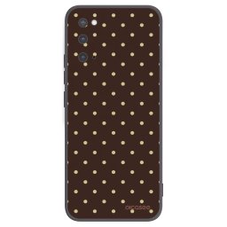 Fekete szilikon tok az alábbi mobiltelefonokra Samsung Galaxy S20 G980F - Vanilla Dots & Chocolate