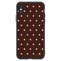 ULTIMATE CASE Apple iPhone X/XS - készülékre - Peach Dots & Chocolate