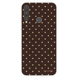 Átlátszó szilikon tok az alábbi mobiltelefonokra Huawei P40 Lite E - Vanilla Dots & Chocolate