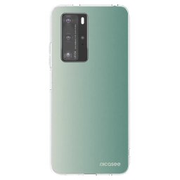 Átlátszó szilikon tok az alábbi mobiltelefonokra Huawei P40 Pro - Misty Sage