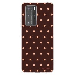 Átlátszó szilikon tok az alábbi mobiltelefonokra Huawei P40 Pro - Peach Dots & Chocolate