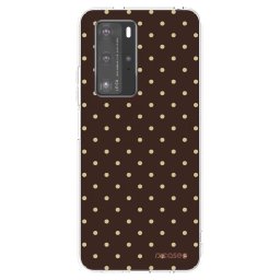 Átlátszó szilikon tok az alábbi mobiltelefonokra Huawei P40 Pro - Vanilla Dots & Chocolate