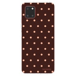 Átlátszó szilikon tok az alábbi mobiltelefonokra Samsung Galaxy Note 10 Lite N770F - Peach Dots & Chocolate