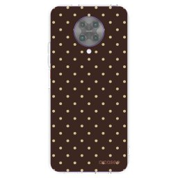 Átlátszó szilikon tok az alábbi mobiltelefonokra Xiaomi Poco F2 Pro - Vanilla Dots & Chocolate