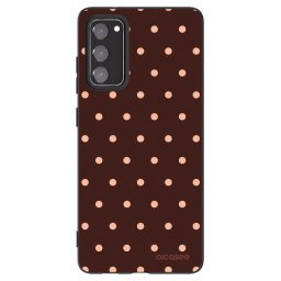 Fekete szilikon tok az alábbi mobiltelefonokra Samsung Galaxy S20 FE - Peach Dots & Chocolate