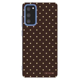 Átlátszó szilikon tok az alábbi mobiltelefonokra Samsung Galaxy S20 FE - Vanilla Dots & Chocolate