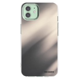 Átlátszó szilikon tok az alábbi mobiltelefonokra Apple iPhone 12 - Smoky Beige