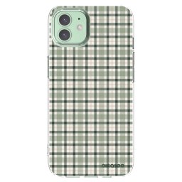 Átlátszó szilikon tok az alábbi mobiltelefonokra Apple iPhone 12 - Sage Tartan