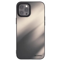 Fekete szilikon tok az alábbi mobiltelefonokra Apple iPhone 12 Pro Max - Smoky Beige