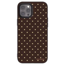 Fekete szilikon tok az alábbi mobiltelefonokra Apple iPhone 12 Pro Max - Vanilla Dots & Chocolate