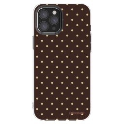 Átlátszó szilikon tok az alábbi mobiltelefonokra Apple iPhone 12 Pro Max - Vanilla Dots & Chocolate