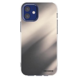 Átlátszó szilikon tok az alábbi mobiltelefonokra Apple iPhone 12 mini - Smoky Beige