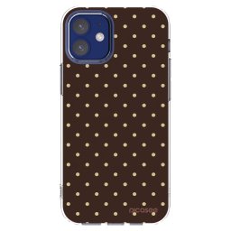 Átlátszó szilikon tok az alábbi mobiltelefonokra Apple iPhone 12 mini - Vanilla Dots & Chocolate