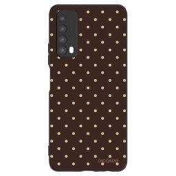 Fekete szilikon tok az alábbi mobiltelefonokra Huawei P Smart 2021 - Vanilla Dots & Chocolate