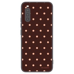 Fekete szilikon tok az alábbi mobiltelefonokra Sony Xperia 10 II - Peach Dots & Chocolate