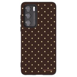 Fekete szilikon tok az alábbi mobiltelefonokra Huawei P40 - Vanilla Dots & Chocolate