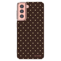 Átlátszó szilikon tok az alábbi mobiltelefonokra Samsung Galaxy S21 5G G991B - Vanilla Dots & Chocolate