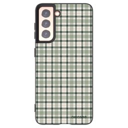 Fekete szilikon tok az alábbi mobiltelefonokra Samsung Galaxy S21 5G G991B - Sage Tartan