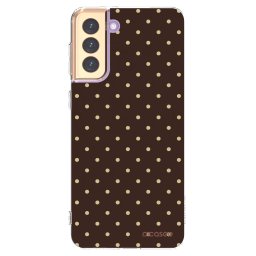 Átlátszó szilikon tok az alábbi mobiltelefonokra Samsung Galaxy S21+ 5G G996F - Vanilla Dots & Chocolate