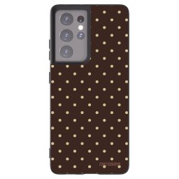 Fekete szilikon tok az alábbi mobiltelefonokra Samsung Galaxy S21 Ultra 5G G998B - Vanilla Dots & Chocolate