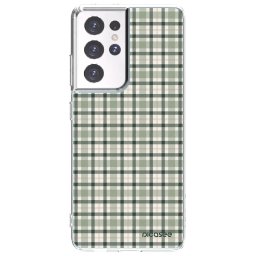 Átlátszó szilikon tok az alábbi mobiltelefonokra Samsung Galaxy S21 Ultra 5G G998B - Sage Tartan