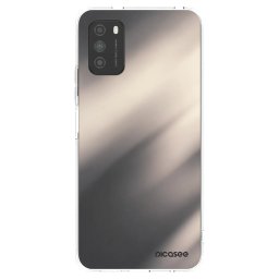 Átlátszó szilikon tok az alábbi mobiltelefonokra Xiaomi Poco M3 - Smoky Beige