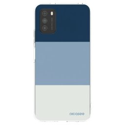 Átlátszó szilikon tok az alábbi mobiltelefonokra Xiaomi Poco M3 - Coastal Blue