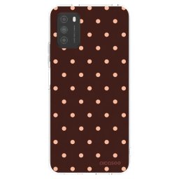 Átlátszó szilikon tok az alábbi mobiltelefonokra Xiaomi Poco M3 - Peach Dots & Chocolate