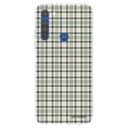 Átlátszó szilikon tok az alábbi mobiltelefonokra Motorola Moto G8 - Sage Tartan