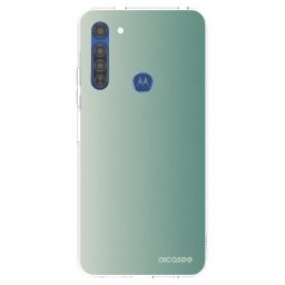 Átlátszó szilikon tok az alábbi mobiltelefonokra Motorola Moto G8 - Misty Sage