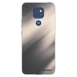 Átlátszó szilikon tok az alábbi mobiltelefonokra Motorola Moto G9 Play - Smoky Beige