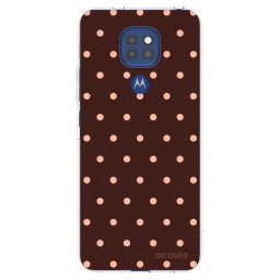 Átlátszó szilikon tok az alábbi mobiltelefonokra Motorola Moto G9 Play - Peach Dots & Chocolate