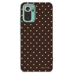 Átlátszó szilikon tok az alábbi mobiltelefonokra Xiaomi Redmi Note 10 Pro - Vanilla Dots & Chocolate