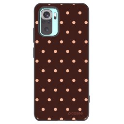 Fekete szilikon tok az alábbi mobiltelefonokra Xiaomi Redmi Note 10 Pro - Peach Dots & Chocolate