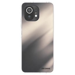 Átlátszó szilikon tok az alábbi mobiltelefonokra Xiaomi Mi 11 - Smoky Beige
