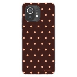 Átlátszó szilikon tok az alábbi mobiltelefonokra Xiaomi Mi 11 - Peach Dots & Chocolate