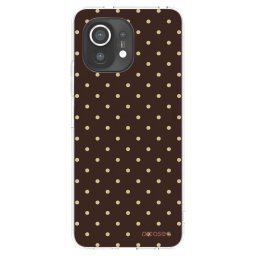 Átlátszó szilikon tok az alábbi mobiltelefonokra Xiaomi Mi 11 - Vanilla Dots & Chocolate
