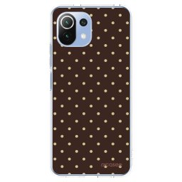 Átlátszó szilikon tok az alábbi mobiltelefonokra Xiaomi Mi 11 Lite - Vanilla Dots & Chocolate